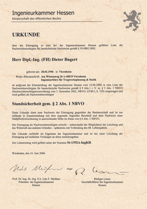 Ingenierbüro Dieter Bugert Standsicherheit